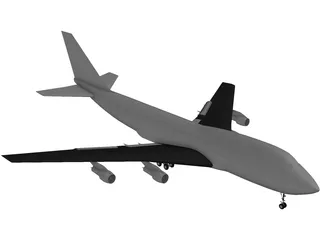 Boeing 747-200 3D Model preview