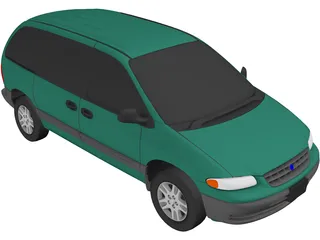 Plymouth Voyager SE (1996) 3D Model preview