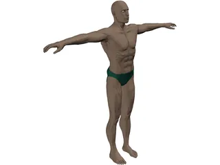 Swimmer Athlete 3D Model preview