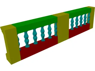 Railing 3D Model preview