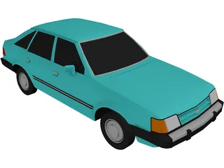 Ford Escort (1988) 3D Model preview