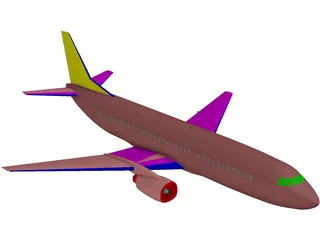 Boeing 737-300 3D Model preview