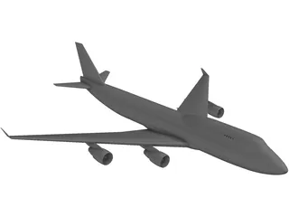 Boeing 747-400 3D Model preview
