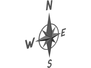 Compass Rose 3D Model preview