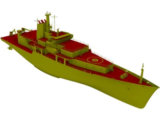 Survey Vessel T-AGS 60 Class 3D Model preview