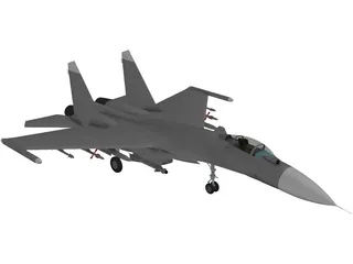 Sukhoi Su-27 Flanker 3D Model preview