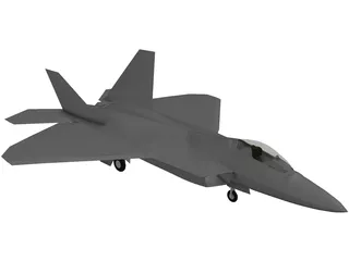 F-22 Raptor 3D Model preview