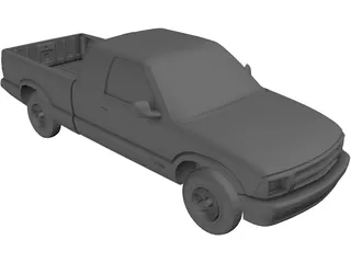 Chevrolet S10 Extended Cab Pickup (1996) 3D Model preview