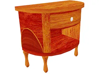 Night Stand Table 3D Model preview