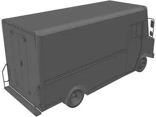 Delivery Van 3D Model preview