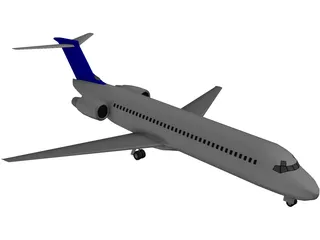 Boeing 717-200 3D Model preview