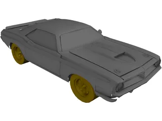 Plymouth Baracuda (1969) 3D Model preview