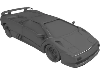 Lamborghini Diablo (1990) 3D Model preview