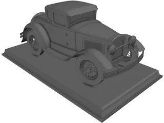 Ford Model A Coupe 3D Model preview