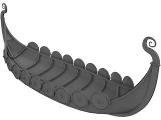 Viking Ship 3D Model preview
