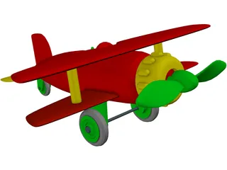 Toy Airplane 3D Model preview
