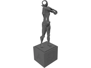 Abstract Dali Statue 3D Model preview