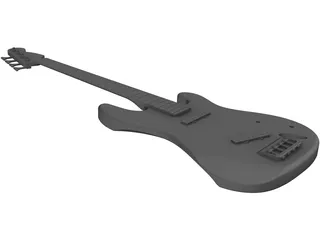 Fender Precision Bass Guitar Body 3D Model preview