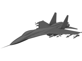 Sukhoi Su-27 Flanker 3D Model preview