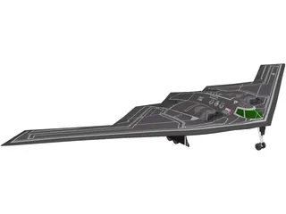 B2 Stealth Bomber 3D Model preview