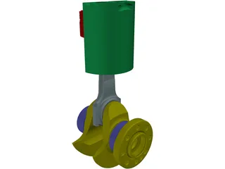 Piston Detailed 3D Model preview