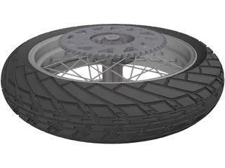 KTM Moto Backwheel LC4 Supermotard 3D Model preview