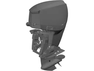 Eagle V4 Outboard Motor 3D Model preview