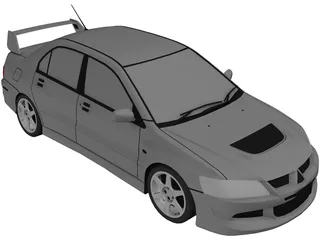 Mitsubishi Lancer Evolution VIII (2003) 3D Model preview