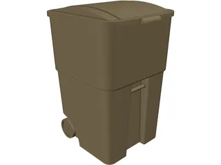 Trash Can Rubbermaid 3D Model preview