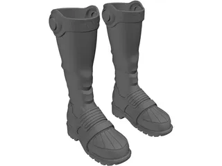 Boots Sci-Fi 3D Model preview