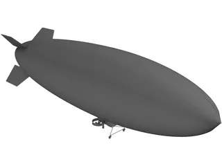 Airship Blimp 3D Model preview