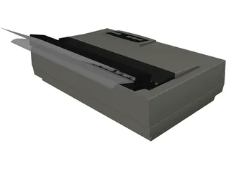 Dot matrix printer 3D Model preview