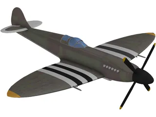 Supermarine Spitfire 3D Model preview