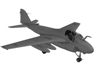 Grumman A-6E Intruder 3D Model preview