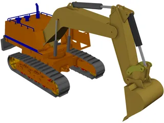 Excavator 3D Model preview