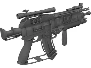 Gun 3D Model preview