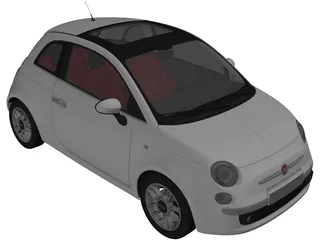 Fiat 500 3D Model preview