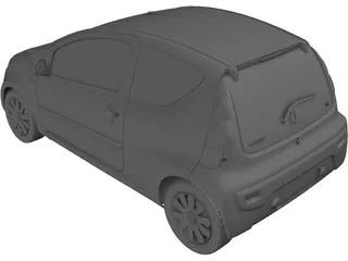 Peugeot 107 3D Model preview