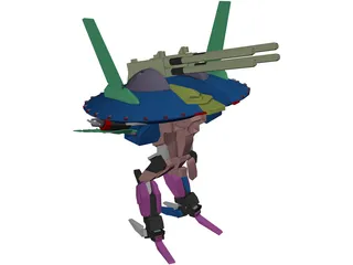 Armored Robot 3D Model preview