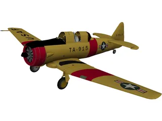 T-6 Texan 3D Model preview