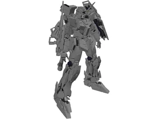 Gundam Unicon 3D Model preview