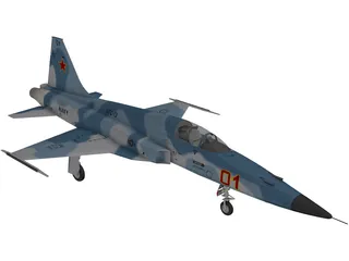 Northrop F-5E Tiger II 3D Model preview