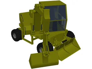 Excavator 1960 3D Model preview