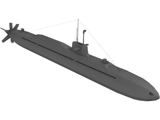 Submarine 3D Model preview
