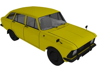 AZLK Moskvich 2125 Kombi 3D Model preview