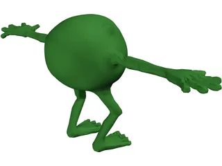 Monster inc Mike 3D Model preview