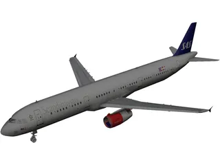 Airbus A321 SAS 3D Model preview