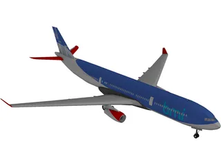 Airbus A330 BMI 3D Model preview
