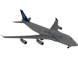 Boeing 747-400 Air New Zealand 3D Model preview