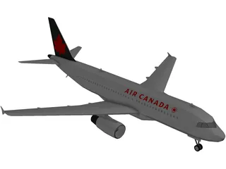 Airbus A320-200 Air Canada 3D Model preview
